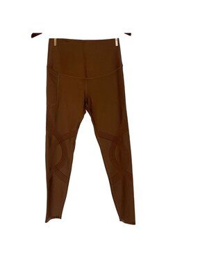 Fanka Body Sculpt Side Pocket Leggings Brown Clove Sz XL Athletic Athleisure